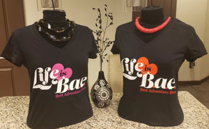 Life is B.a.e Fitted Tee - Black