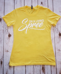 Fitted Yellow & White On A Living Spree - Only 1