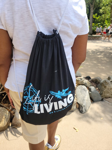 Life is Living Drawstring Bag