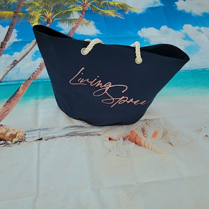 NAVY & ROSE GOLD OALS Beach Bag