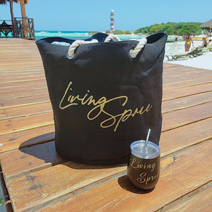 2 Black & Gold Wine Tumblers + Straw Kits