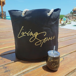 BLACK & GOLD OALS Beach Bag