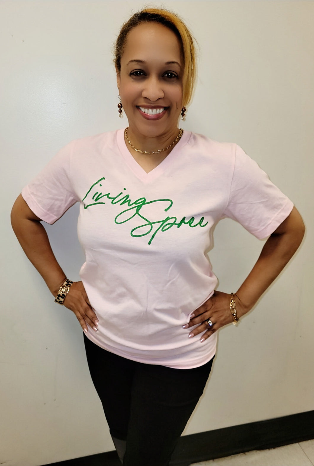 Pink & Green Relaxed Tee
