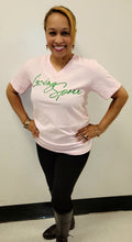 Load image into Gallery viewer, Pink &amp; Green Relaxed Tee
