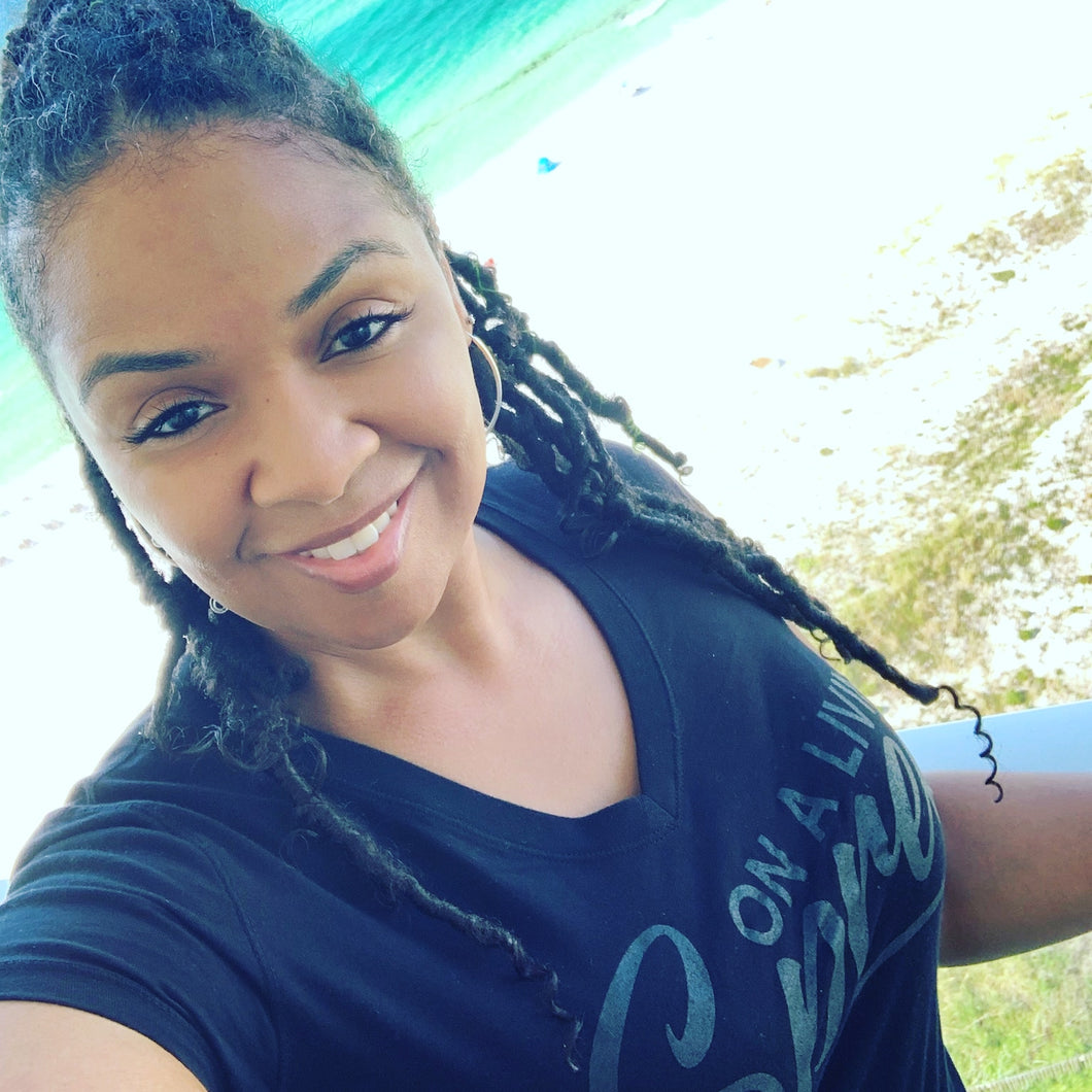 Womens Fit  Haute Black On Black V-Neck