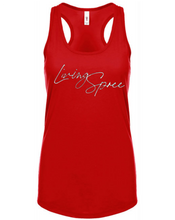 Load image into Gallery viewer, Red &amp; White Fitted Razor Back Tank