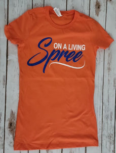 Popping Orange & Cobalt Blue Fitted Tee