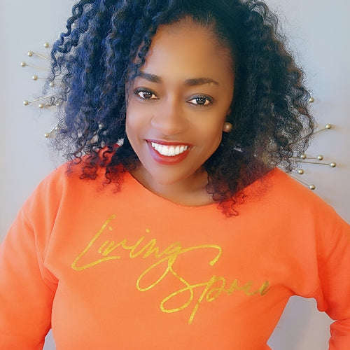 Popping Orange &  Metallic Gold Sweat-Tee