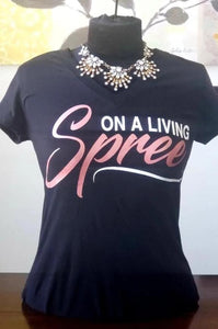 OH!! ROSE GOLD!!! Black Fitted Tee  (S - XXL)