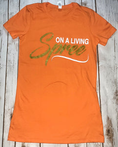 Popping Orange & Gold Fitted Tee