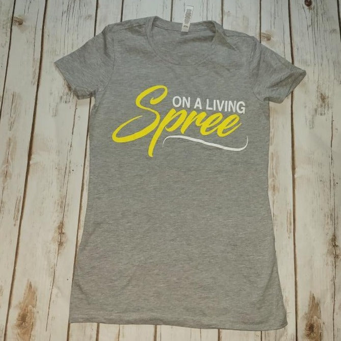 Gray & Yellow Fitted Tee