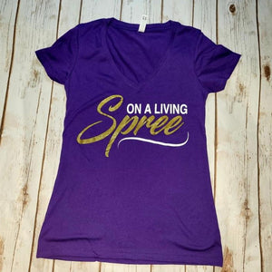 Purple and Gold Fitted Tee