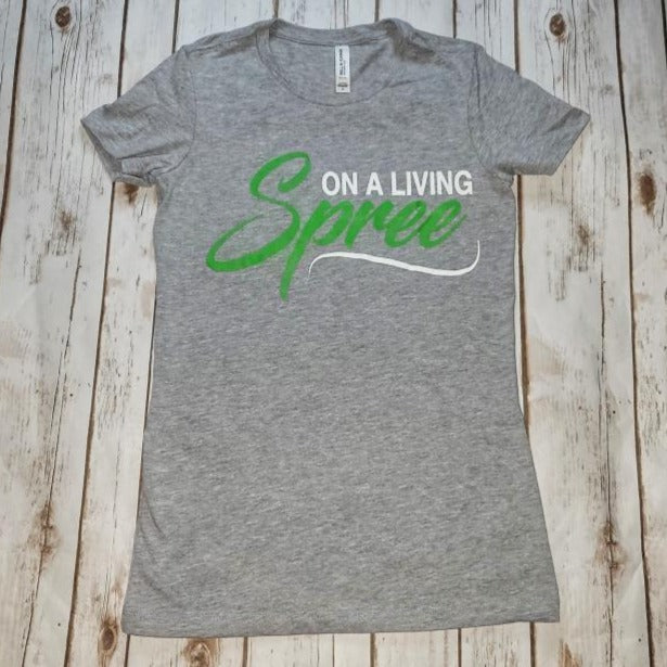 Gray & Lime Green Fitted Tee