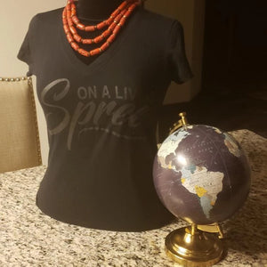 Womens Fit  Haute Black On Black V-Neck