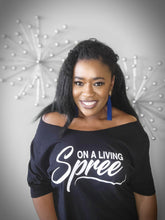 Load image into Gallery viewer, Black &amp; White Off The Shoulder Tee