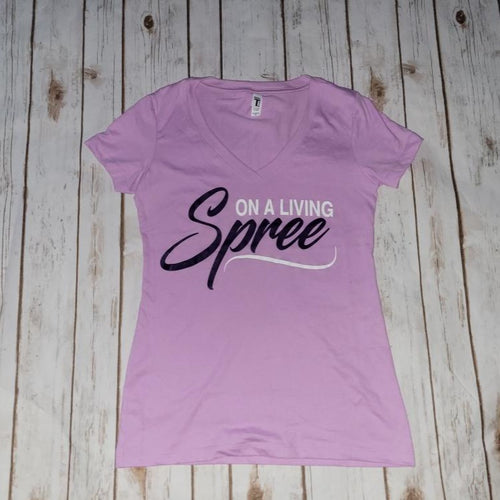 Lavender V-Neck Fitted Tee