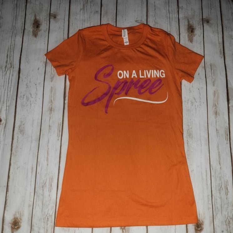 Popping Orange & Fuchsia Fitted Tee
