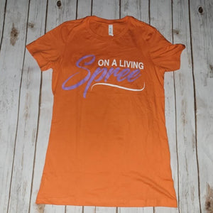 Popping Orange & Lavendar Fitted Tee