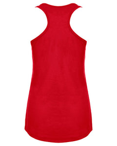 Red & White Fitted Razor Back Tank