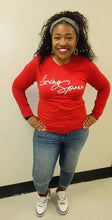 Load image into Gallery viewer, Red &amp; White  Long Sleeve Tee