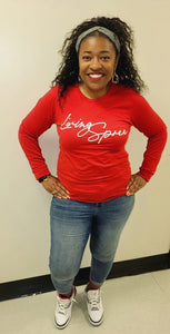 Red & White  Long Sleeve Tee