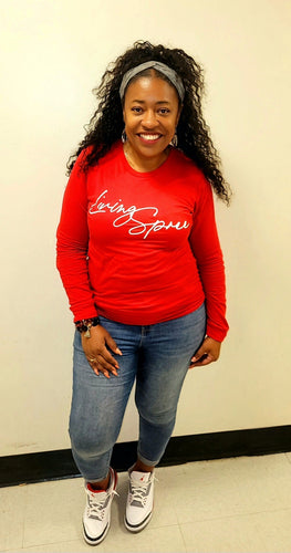 Red & White  Long Sleeve Tee