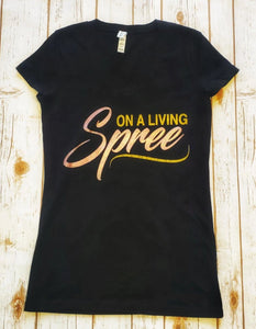 OH!!!! ROSE & GOLD Black Women's Fitted Tee (S - XXL)
