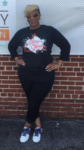 DSTinctive Charcoal & Black Relaxed 3/4 Sleeve Baseball Tee (S-XL)